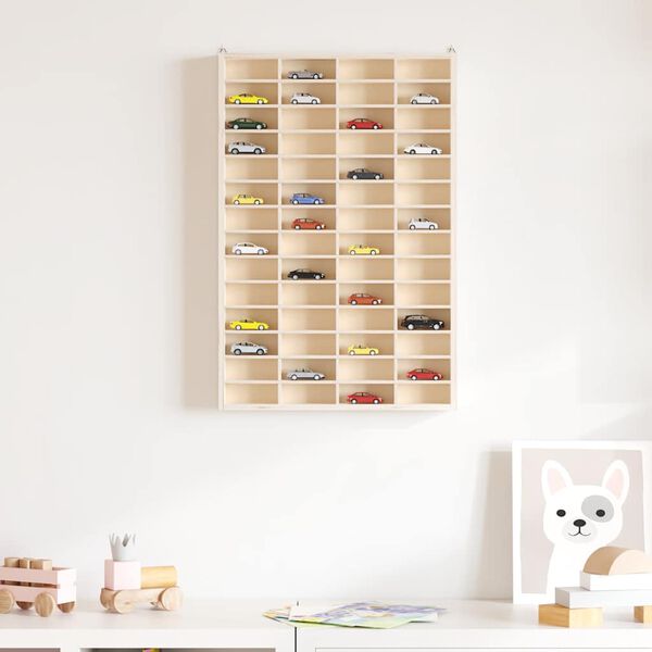 vidaXL Vitrine de collection en bois avec 56 compartiments 40 x 4,5 x 60 cm
