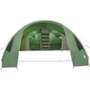 vidaXL Tente Tunnel 6-Persoons Vert et blanc 700 x 590 x 215 cm
