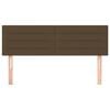 vidaXL T&ecirc;tes de lit 2 pcs Marron fonc&eacute; 72x5x78/88 cm Tissu