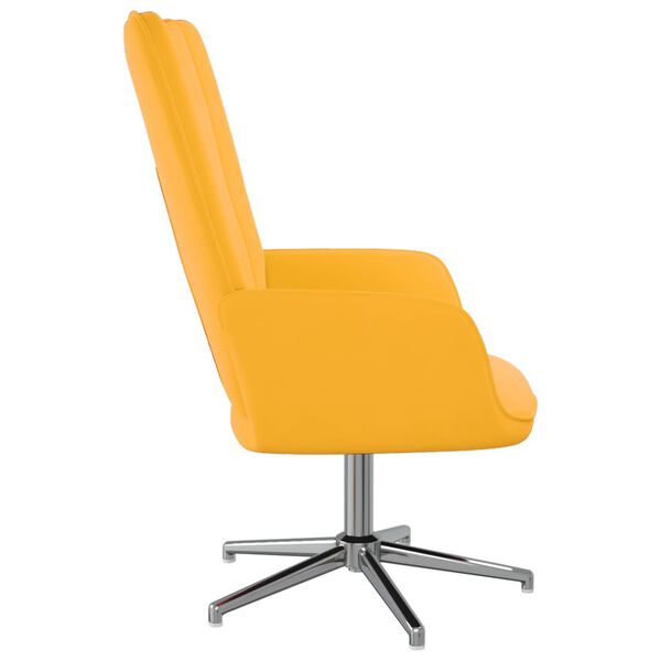 vidaXL Chaise de relaxation Jaune moutarde Velours