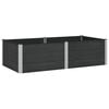 vidaXL Jardini&egrave;re sur&eacute;lev&eacute;e Noir 200 x 100 x 54 cm alu.