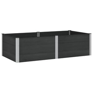 vidaXL Jardini&egrave;re sur&eacute;lev&eacute;e Noir 200 x 100 x 54 cm alu.