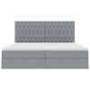 vidaXL Lit avec rangement et matelas Gris clair 200 x 200 cm Polyester