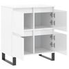 vidaXL Buffet Blanc brillant 60x35x70 cm Bois d'ing&eacute;nierie