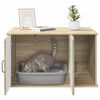 vidaXL Maison pour chat Sonoma 85 x 55 x 50 cm Bois d'ing&eacute;nierie