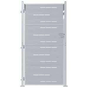 vidaXL Porte de Jardin Argent&eacute; 85 x 196 cm Acier inoxydable