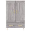 vidaXL Buffet haut sonoma gris 69,5x31x115 cm bois d'ing&eacute;nierie