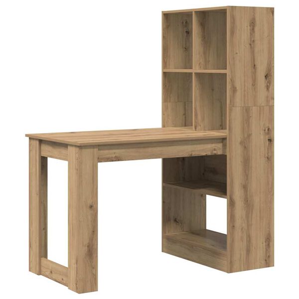 vidaXL Bureau Ch&ecirc;ne artisanal 122 x 67 x 145 cm Bois d'ing&eacute;nierie