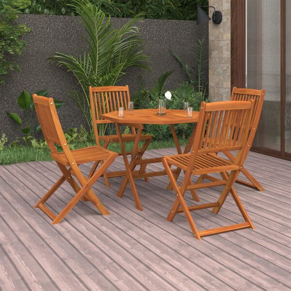 vidaXL Ensemble &agrave; manger de jardin 5 pcs Bois d'acacia solide