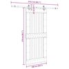 vidaXL Porte coulissante et kit de quincaillerie 100x210 cm pin massif