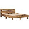 vidaXL Cadre de lit Bois ancien 140 x 190 cm Bois d'ingénierie