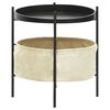 vidaXL Table d'appoint avec panier 40x40x45,5 cm Cr&egrave;me
