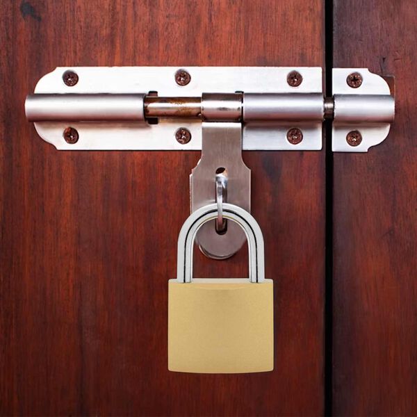 vidaXL U Lock avec Cl&eacute;s 12 pcs Laiton Fer