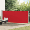 vidaXL Auvent lat&eacute;ral r&eacute;tractable de patio 600x160 cm rouge