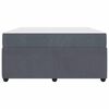 vidaXL Cadre de lit avec matelas Gris fonc&eacute; 140 x 200 cm tissu