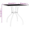 vidaXL Table de jardin anthracite 80x80x72,5 cm Treillis d'acier