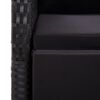 vidaXL Ensemble &agrave; manger de jardin coussins 7 pcs noir r&eacute;sine tress&eacute;e