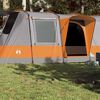 vidaXL Tente de camping tunnel 4 personnes gris et orange imperméable