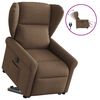 vidaXL Fauteuil inclinable &eacute;lectrique marron tissu