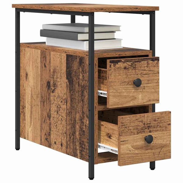 vidaXL Cabinet de chevet Bois ancien 30 x 60 x 60 cm Bois d'ing&eacute;nierie