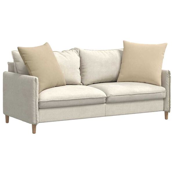 vidaXL Coussins de canapé 2 pcs Crème 80 x 80 cm tissu