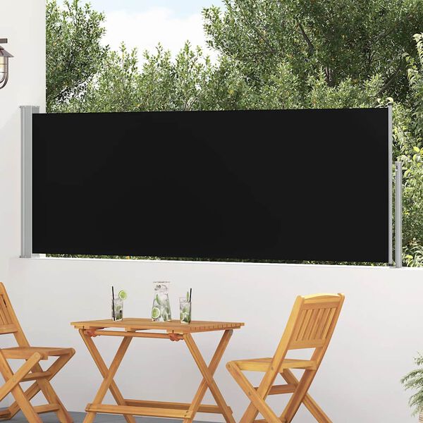 vidaXL Auvent lat&eacute;ral r&eacute;tractable de patio 100x300 cm Noir
