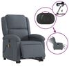 vidaXL Fauteuil inclinable de massage &eacute;lectrique gris fonc&eacute; velours