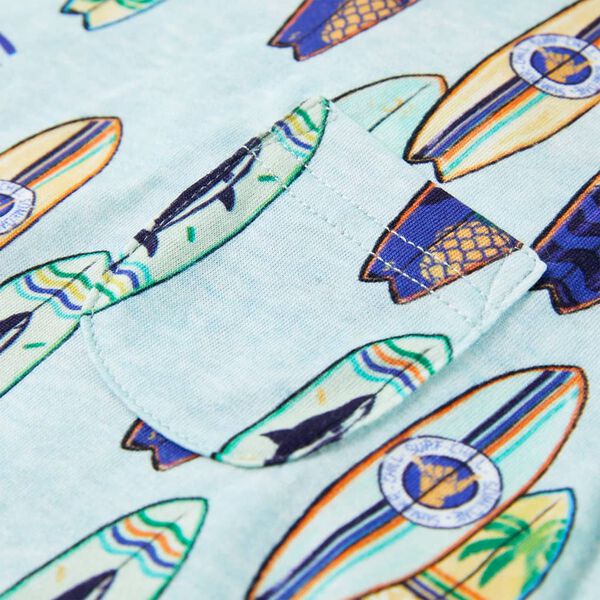 D&eacute;bardeur enfant bleu doux m&eacute;lang&eacute; 140