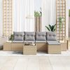 vidaXL Ensemble de canapé de jardin 5 pcs Beige et Gris clair