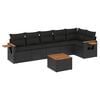 vidaXL Patio Sofa Set 6 place Black