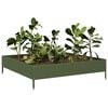 vidaXL Lit sur&eacute;lev&eacute; de jardin vert olive 100x100x26 cm acier