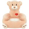vidaXL Chaise pour enfants en peluche ours Marron