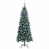 vidaXL Sapin de No&euml;l artificiel Vert 180 cm PVC, plastique et acier