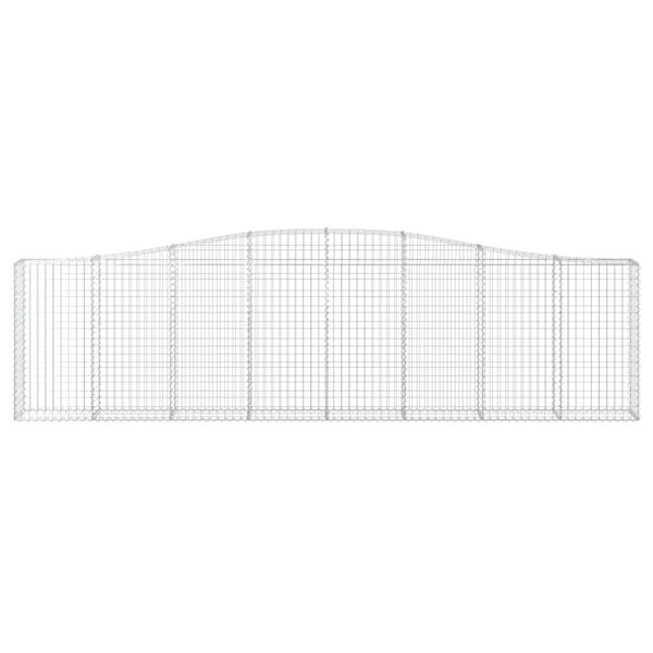 vidaXL Paniers &agrave; gabions arqu&eacute;s 7 pcs 400x30x100/120 cm Fer galvanis&eacute;
