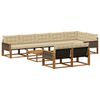 vidaXL Ensemble de canap&eacute;s d'ext&eacute;rieur 9 pcs Naturel et Beige
