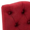 vidaXL Chaises &agrave; manger lot de 4 rouge bordeaux tissu