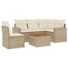 vidaXL Salon de jardin avec coussins 6 pcs beige r&eacute;sine tress&eacute;e