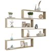 vidaXL Étagères cube murales 4 pcs chêne sonoma bois d'ingénierie