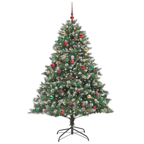vidaXL Sapin de No&euml;l artificiel Vert 240 cm PVC, plastique et acier
