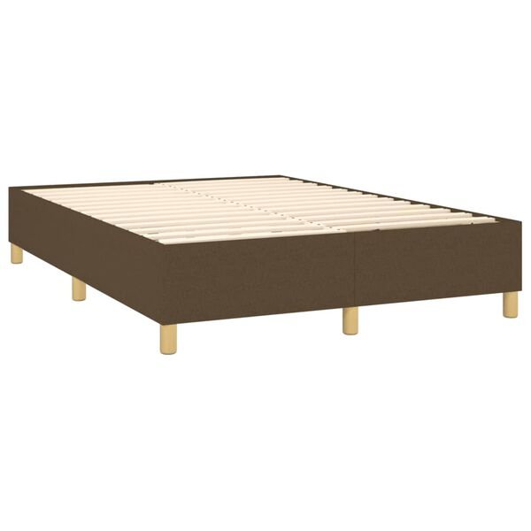 vidaXL Sommier &agrave; lattes de lit avec matelas Marron fonc&eacute; 140x190 cm