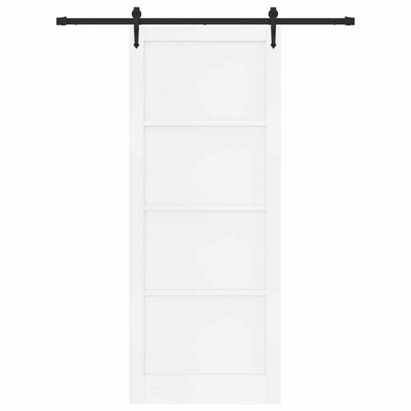 vidaXL Porte coulissante ORKDAL Blanc 93 x 232 cm Pin massif