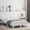 vidaXL Cadre de lit sans matelas blanc 120x190 cm