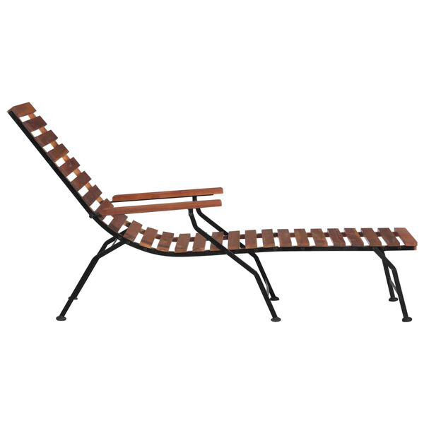 vidaXL Chaise de terrasse d'extérieur Bois d'acacia solide