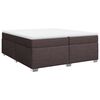 vidaXL Sommier &agrave; lattes de lit avec matelas Marron fonc&eacute; 200x200 cm
