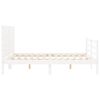 vidaXL Cadre de lit sans matelas blanc 140x200 cm bois massif