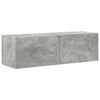 vidaXL Ensemble de meuble TV mural 4 pcs Gris b&eacute;ton Bois d'ing&eacute;nierie