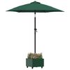 vidaXL Base de parasol avec jardinière Vert 45 x 45 x 45 cm Acier