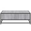 vidaXL Table basse sonoma gris 80x80x30 cm bois d'ing&eacute;nierie et m&eacute;tal