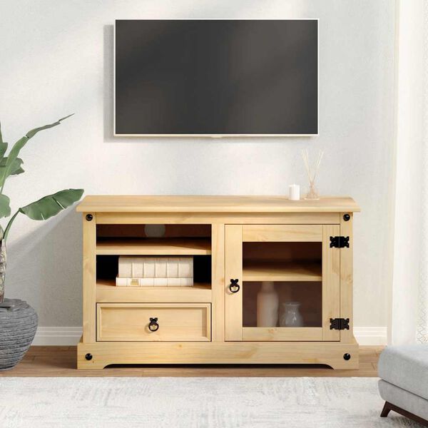 vidaXL Meuble TV Corona 100x45x58 cm bois de pin massif