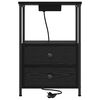 vidaXL Cabinet de chevet Ch&ecirc;ne noir 40 x 31 x 60 cm Bois d'ing&eacute;nierie